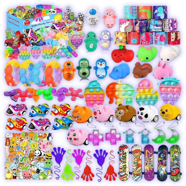 117 PCS Party Favors Toys for Kids 4-8 8-12, Pop Fidget Toys, Treasure Box Toys